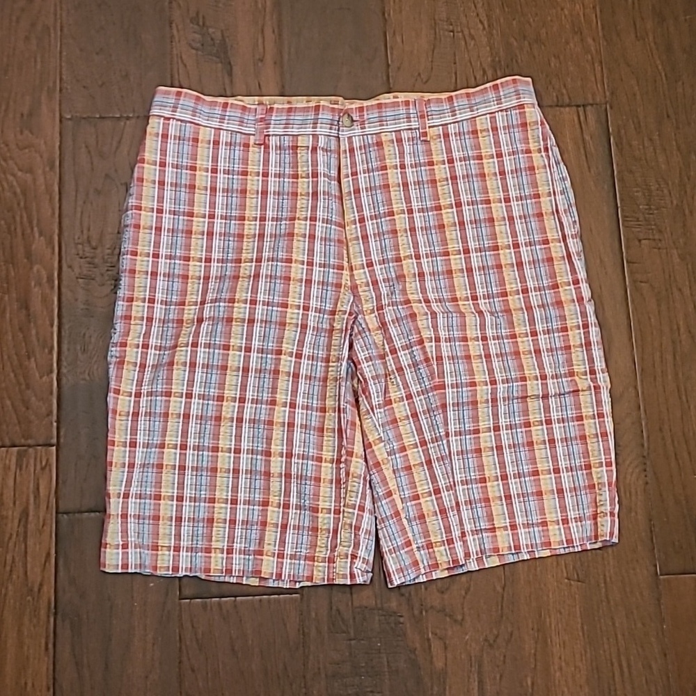 ProTour men's plaid seersucker shorts size 36